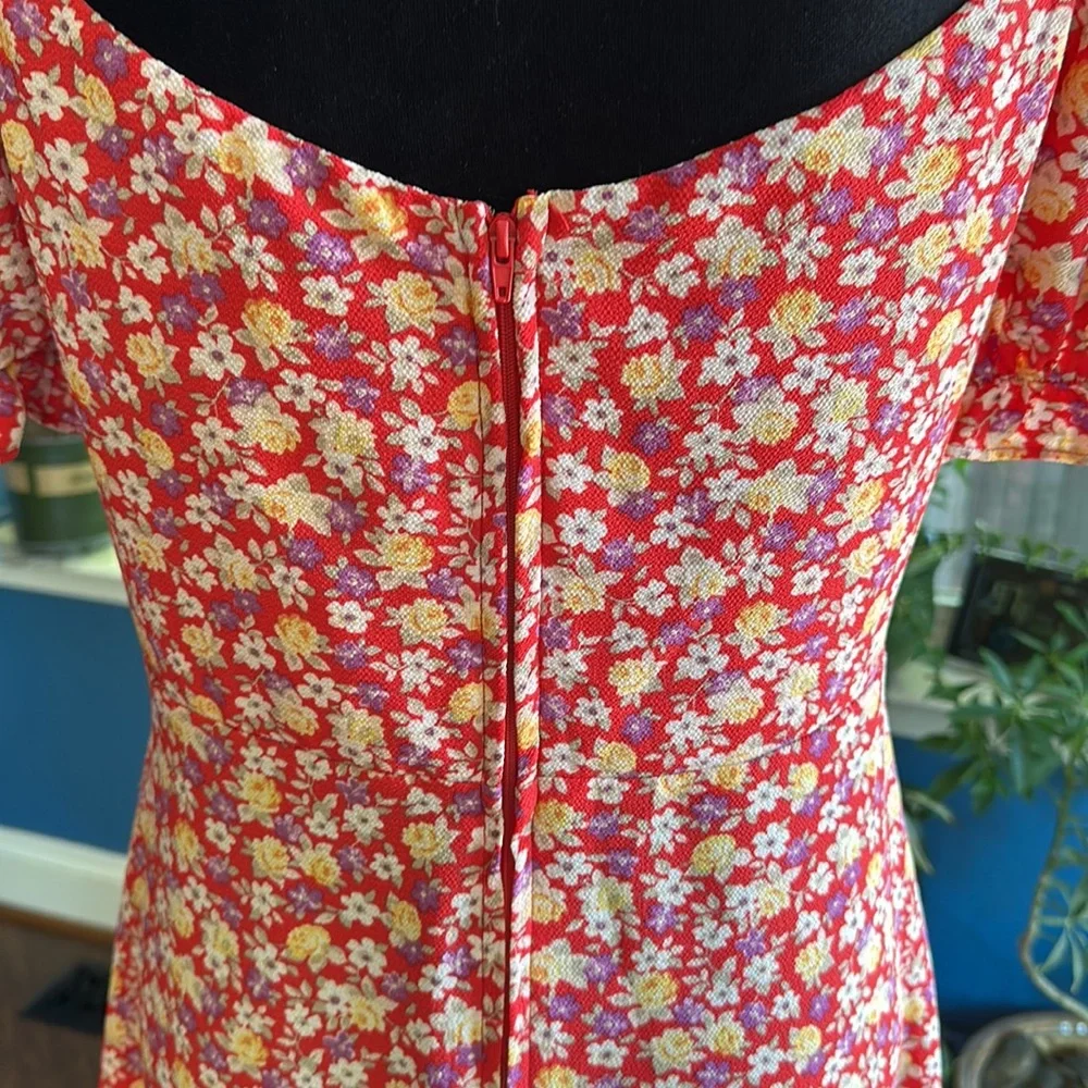 💐Spring sale! 50% off!💐Floral Fit and Flare Dress - Picture 5 of 8